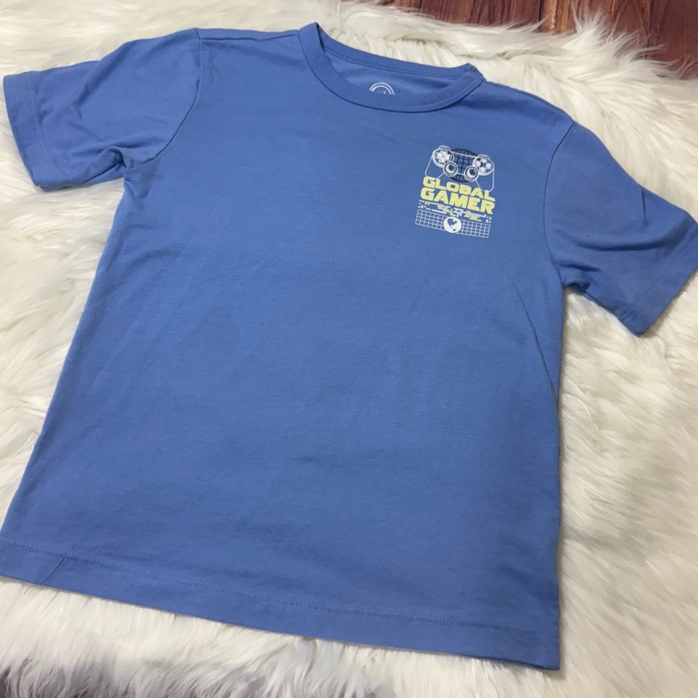 Wonder Nation Youth Boy Size Small (6-7) Blue Gamer Graphic Shirt - Picture 3 of 12